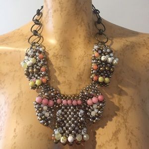 Decorative multi- colored beaded necklace